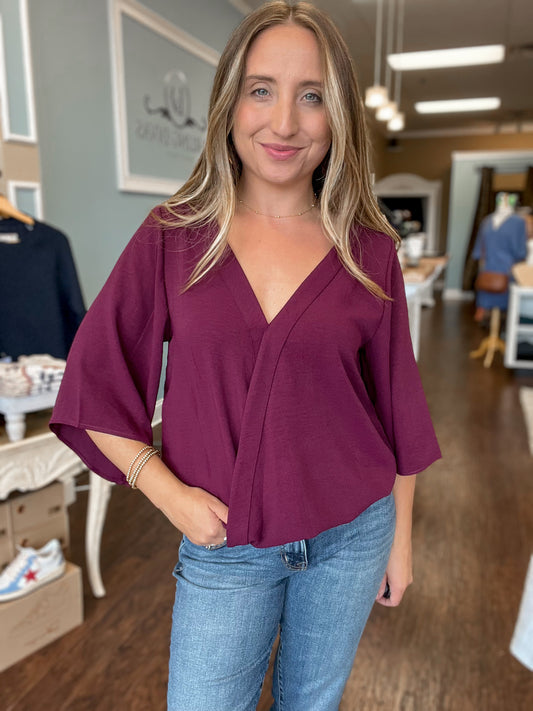 Magenta Bell Top