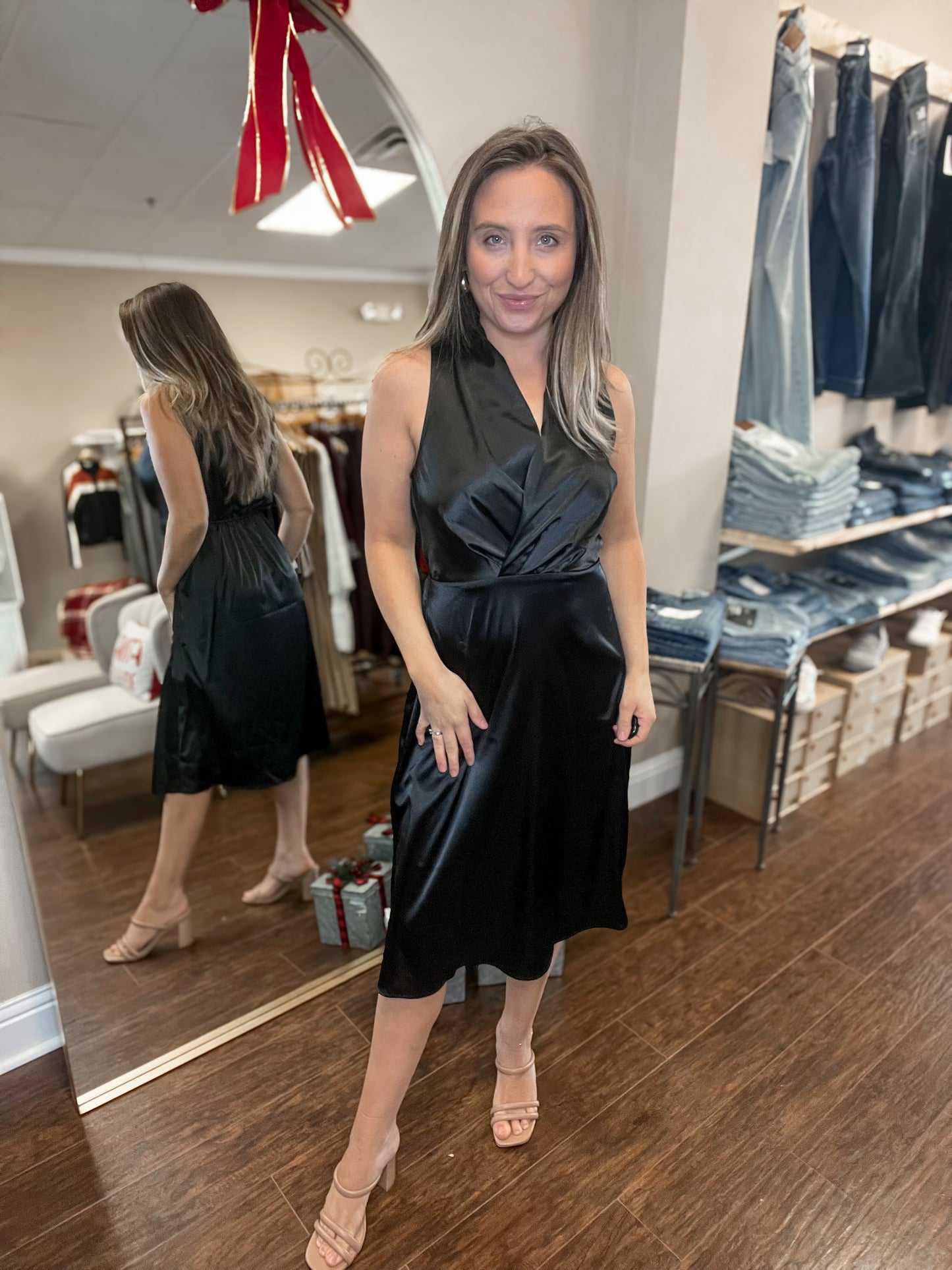 Black Satin Dress