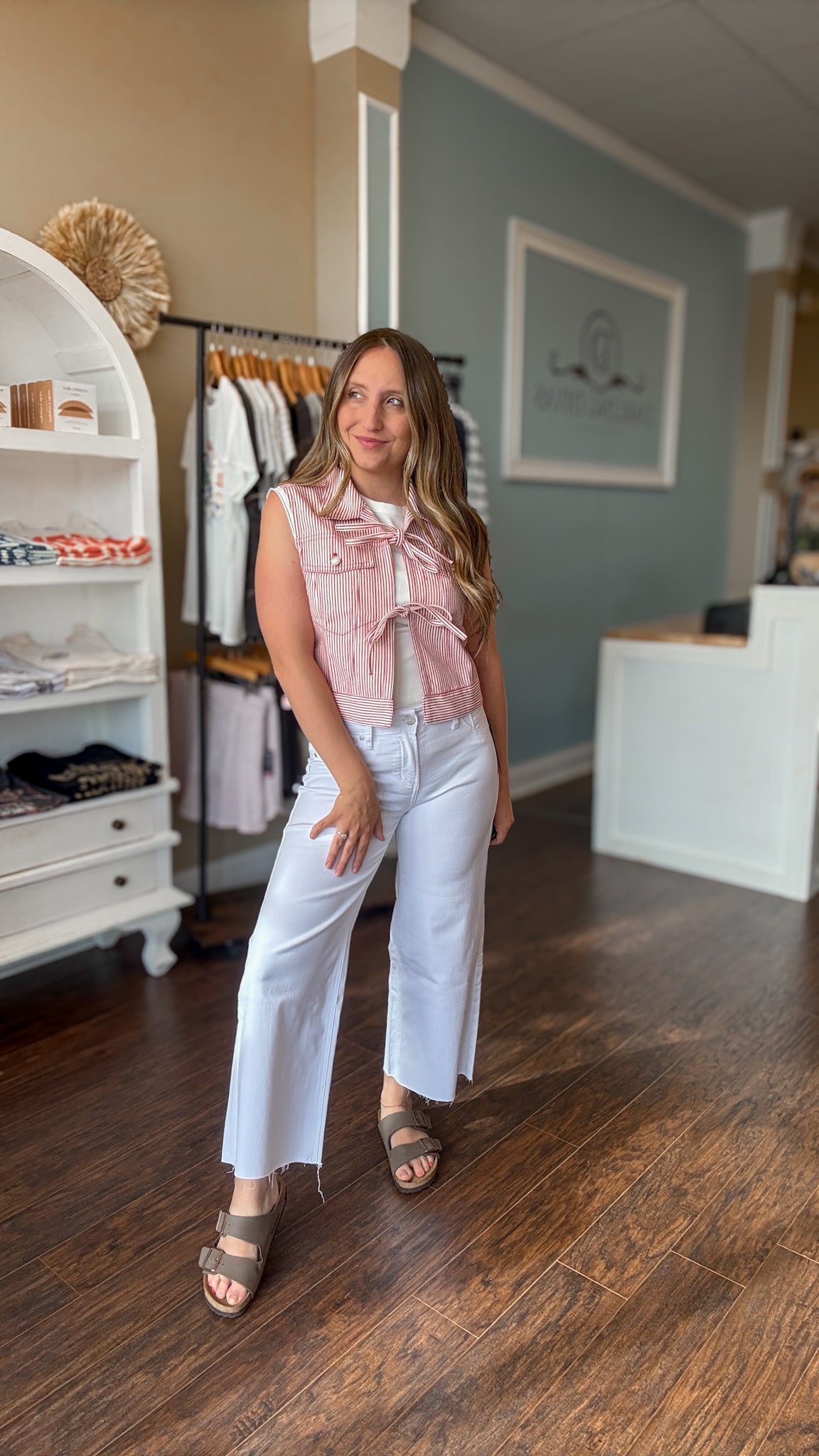 White Suki Wide Leg Crop