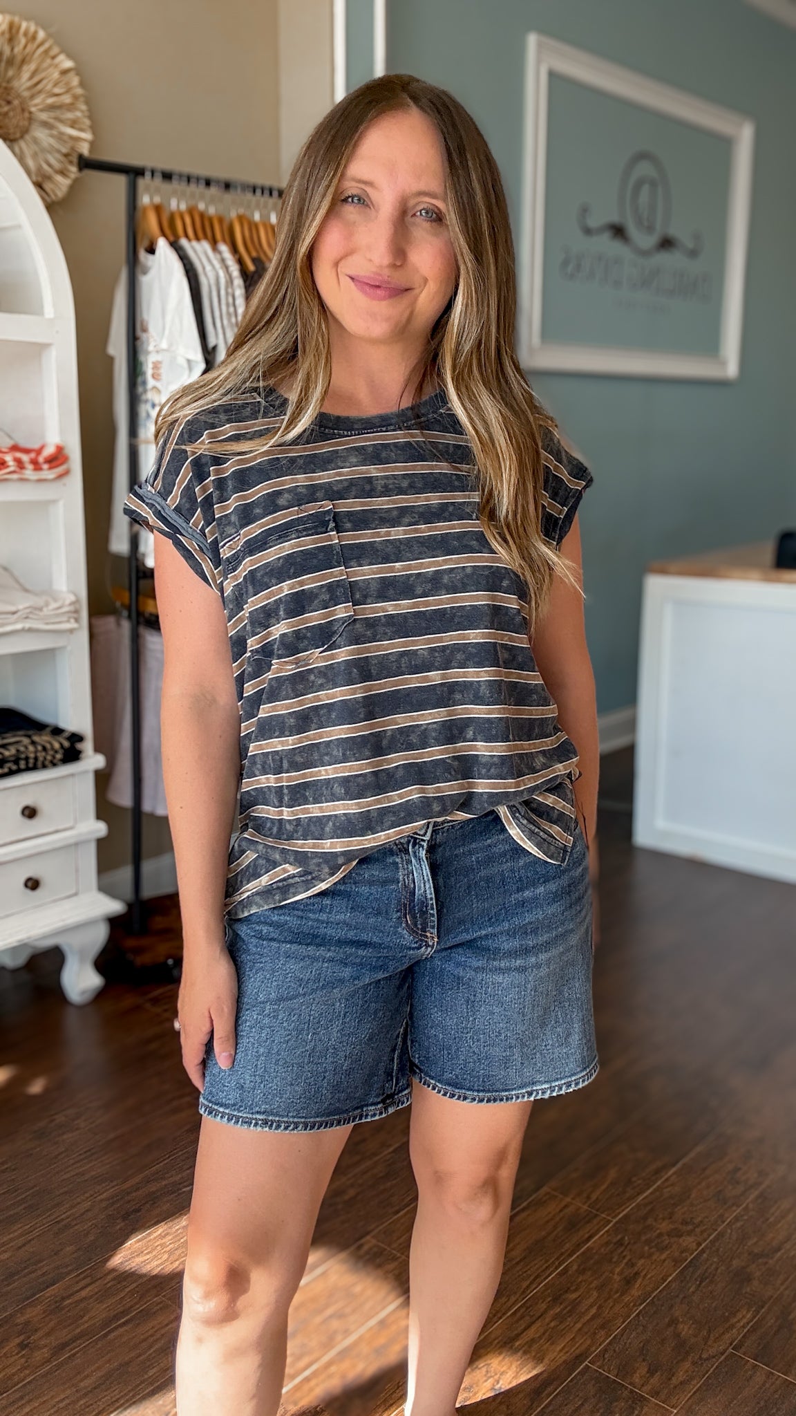 Satellite Long Denim Short