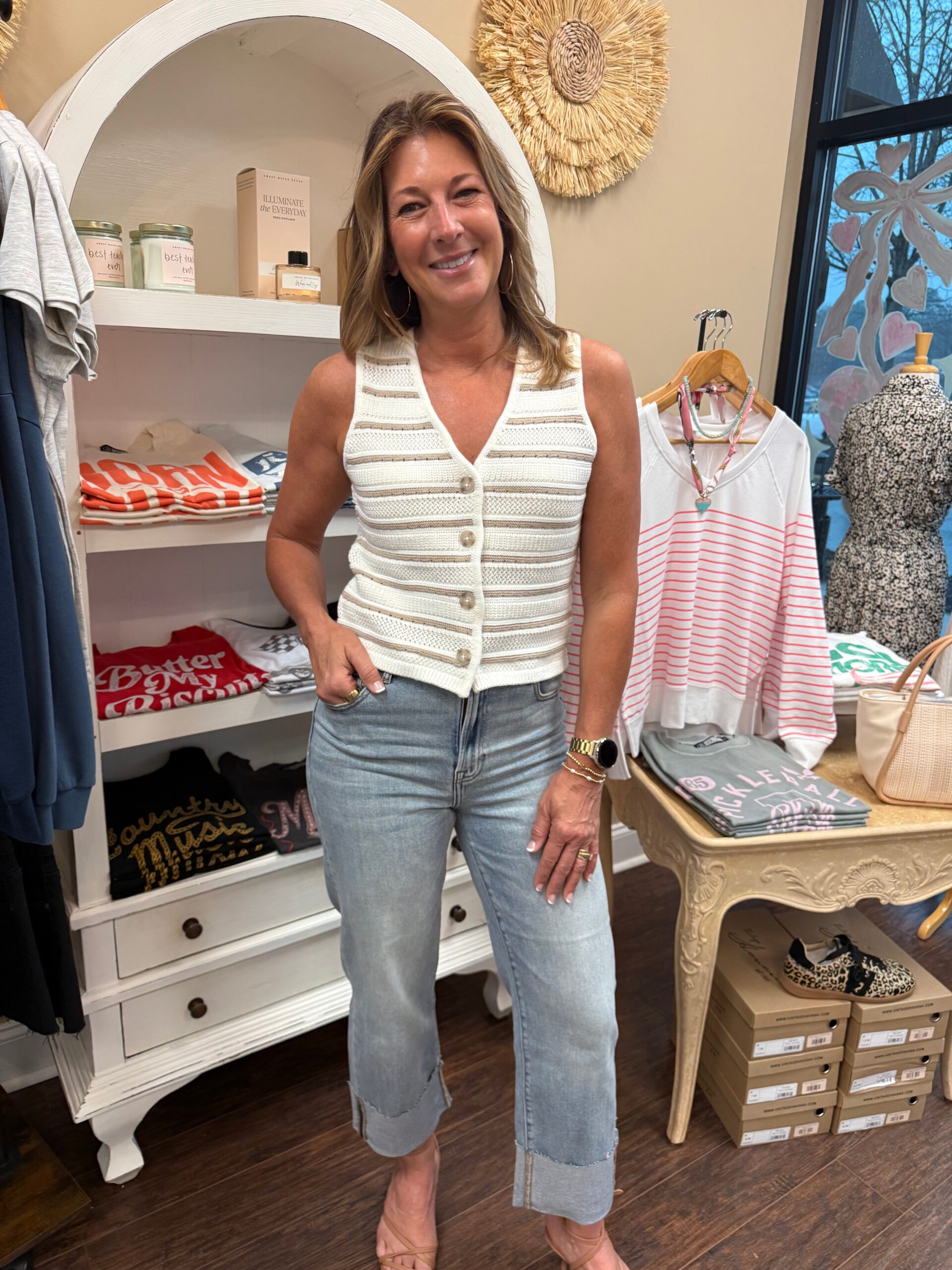 Beechwood Stripe Mariana Knit Top