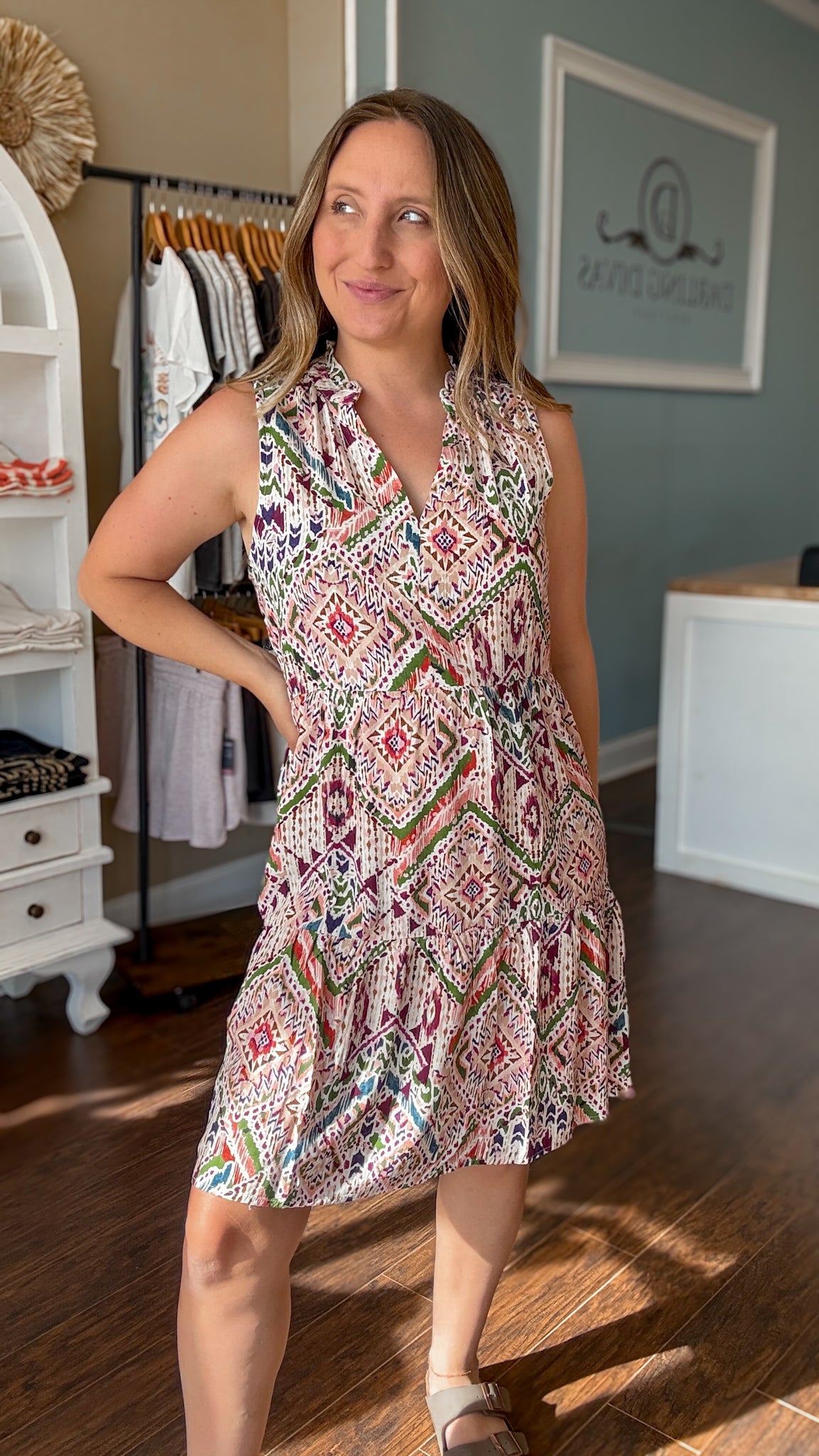 Tropical Ikat Eliza Dress
