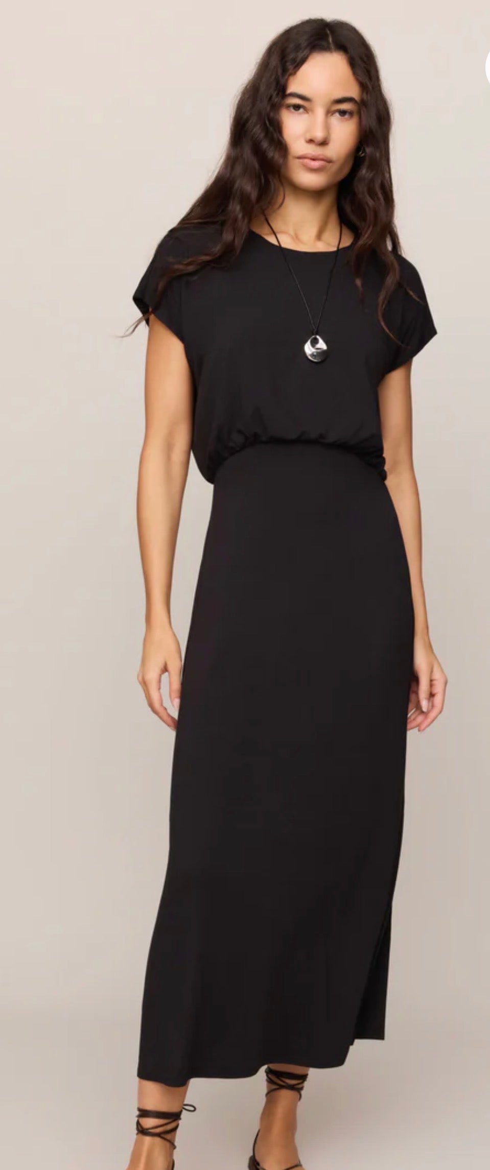 Black Anika Midi Dress